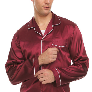 Nouvelle Collection – Ensembles de Pyjama Confortables en Coton Satiné et Spandex Respirant à Manches Longues avec Poches – Vêtements de Nuit Unisexe Couleur Unie - Product Image 6