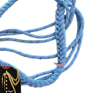Blue <b>Braided</b> German Parade Aiguillette Nylon Cord Uniform Shoulder Cord High Tenacity Uniform <b>Accessory</b> - Product Image 3