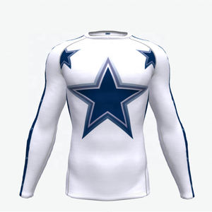 Camiseta de compresión de manga larga para hombre, estampada, para MMA, con diseño y color de logotipo personalizados, muy vendida. - Product Image 5