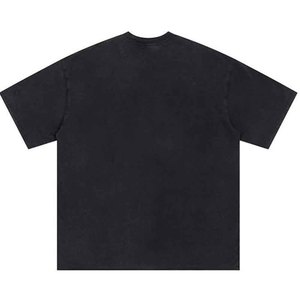 T-shirt en jersey pour homme, coupe classique, imprimé graphique crâne et flammes, 100% coton, col rond, manches courtes, style streetwear vieilli, 220g - Product Image 2