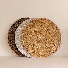 Assiette de présentation en rotin naturel style bohème haut de gamme, tapis de table tressé, fournisseur en gros, prix d'usine - Product Image 2