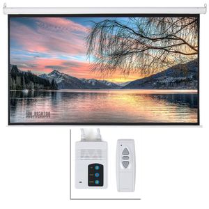 Schermo per Proiettore Motorizzato ALR Bianco Opaco da 92 Pollici con Telecomando, Rapporto 16:9, Area di Visione 80 x 45 Pollici per Cinema Domestico - Product Image 3