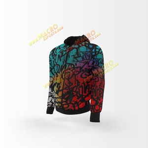 Nouveauté hiver, vente en gros, sweat-shirt à capuche en polaire personnalisé avec impression intégrale, blanc uni, fermeture éclair, sweat-shirt à capuche, pull-over - Product Image 3