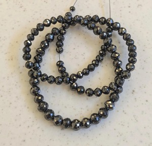 Cuentas Redondas Facetadas Negras Naturales de 6 mm, Hilo de 16 Pulgadas, Proveedor Mayorista de Cuentas Sueltas para Fabricación de Joyería en África - Product Image 1