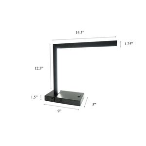 Lámpara de Escritorio LED Moderna con USB y Enchufe, Iluminación Práctica y Elegante para el Espacio de Trabajo - Product Image 3