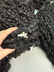 Extensions de cheveux naturels vierges vietnamiens en vrac, avec une très grande longueur, bouclés style Pixie, prix usine de gros, qualité de luxe - Product Image 2