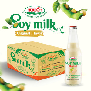 Original Soy Beans Milk Drink Private Label Beverage OEM 300ml Packaged Box Glass <b>Bottle</b> for Wholesale Programs - Product Image 1