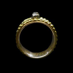 Party Wear 925 Sterling <b>Silver</b> Gold Plated Jewelry Moonstone Women Wear Spinner Classic <b>Ring</b> - Product Image 2
