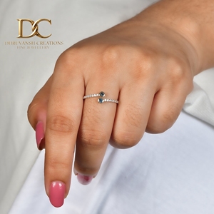 Dernière création de bague en or jaune massif 14 carats avec diamant de laboratoire et topaze bleue de Londres pour femme, bijoux certifiés IGI, cadeau - Product Image 2