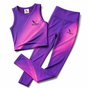 Leggings de sport pour femmes, tricotés, imprimé géométrique, violet rose, taille haute, pantalons de yoga, collants de fitness extensibles, vêtements de sport - Product Image 4