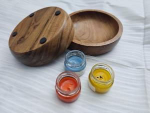 Cuencos de madera hechos a mano al por mayor para velas |   Recipientes para Velas de Madera Natural OEM - Product Image 5