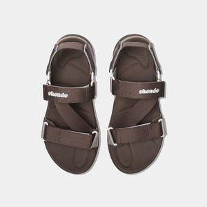 Sandalias Deportivas Casuales con Diseño de Tiras Cruzadas y Punta Abierta, Ligeras, de EVA, Color Marrón - Product Image 4