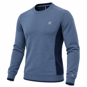 Golf Sweaters, Pullovers & Knitted <b>Layers</b> Golf Clothing | Blue Six Color Variations | OEM ODM Manufacturer | X Sports City | - Product Image 3