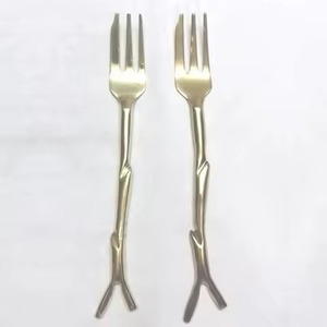 Modern <b>Gold</b> Brass Cutlery Set Designer Flatware Dining Utensil Collection Luxury <b>Table</b> Decor For Restaurant Hotel - Product Image 2