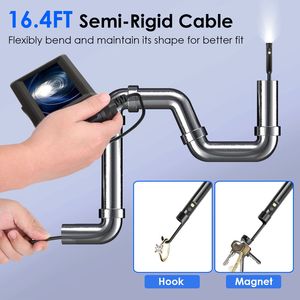 Endoscopio Industriale 1080P a Doppia Lente con 8 Luci LED, Schermo a Colori da 4.3 Pollici, Impermeabile IP67, Cavo da 5 Metri, Boroscopio da 8mm - Product Image 5