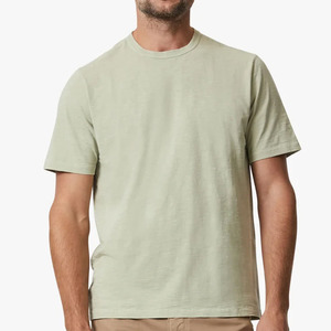 T-shirt en coton premium pour homme, logo personnalisé imprimé, col rond uni, mode estivale, fournisseur OEM ODM, t-shirt en coton col rond pour homme - Product Image 1