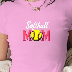 Camiseta corta de moda para mujer con diseño de Softbol - Product Image 3