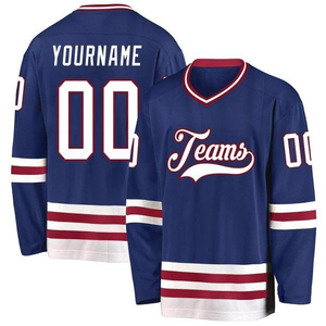 Maillot de hockey sur glace personnalisé à manches longues, uniforme d'équipe, nom et numéro personnalisés, chemise de sport - Product Image 1