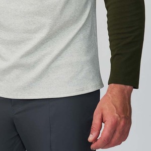 Men's <b>Raglan</b> Sleeve Long Sleeve T-Shirt Gray Olive Green Contrast O-Neck Regular Fit Casual Jersey Cotton Blank <b>Top</b> - Product Image 6