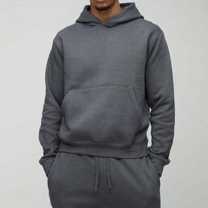 Ensemble de survêtement gris pour homme, couleur unie, manches longues, coton léger, pantalon de jogging décontracté, poches à cordon, séchage rapide - Product Image 5