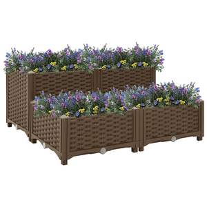 Jardinière surélevée 31,5"x31,5"x15" en polypropylène pour fleurs et plantes - Product Image 1