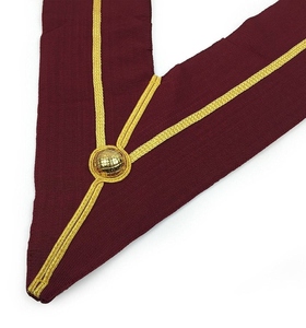 Collar Masónico de la Arcada Real Inglesa, Ancho, Color Granate y Dorado, para Ceremonias y Capitales de Arcada Real - Product Image 6