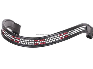 แถบคิ้วเป็นรูปคลื่นทำจากหนังมีคริสตัลสายรัดคิ้วแบบธงเดนมาร์คทุกขนาดตามสั่ง - Product Image 5