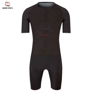 Combinaison de triathlon à manches courtes pour hommes, combinaison de triathlon personnalisée, combinaison de triathlon respirante, ensembles de maillots de cyclisme - Product Image 1