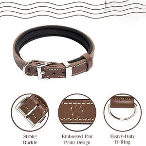 ปลอกคอสุนัขหนังดีไซน์ใหม่แบบปรับแต่งได้ ปลอกคอสุนัขกันน้ำ PVC ปลอกคอสุนัขแบบหนา ระบายอากาศได้ดี ขายส่ง - Product Image 5