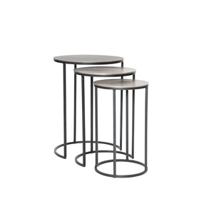 Export Quality Metal Nesting <b>Tables</b> With <b>Marble</b> Top Durable Construction Stackable Design For Living Room Furniture <b>Sets</b> - Product Image 1