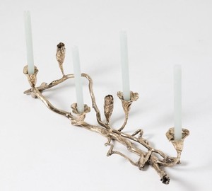 Handmade Metal Branch Candle Holder <b>Rustic</b> Design Irregular Shape Tabletop <b>Home</b> <b>Decor</b> Indoor Living Room Sculpture - Product Image 1