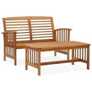 Conjunto de Muebles de Jardín de Madera de Acacia Marrón Sólido, Duradero y Versátil, Muebles de Exterior Elegantes - Product Image 1