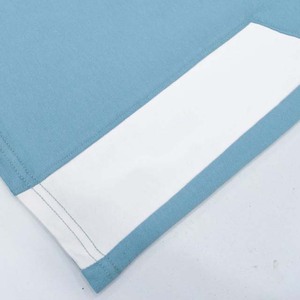 Shorts de bain pour homme bleu clair uni avec bande latérale blanche, cordon de serrage, taille élastique, décontractés, tricotés, séchage rapide - Product Image 3
