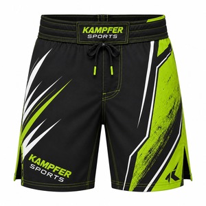 Pantalones Cortos MMA KAMPFER INDUSTRIES 2026 de Alta Calidad para Hombre, Tela Elástica de Poliéster y Spandex, Transpirables y de Secado Rápido para Entrenamiento de Lucha UFC - Product Image 1