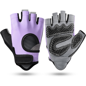 <b>Half</b> Finger Gloves Green Gray Breathable Non <b>Slip</b> Adjustable Wrist Strap Unisex Summer Fitness Gloves - Product Image 3