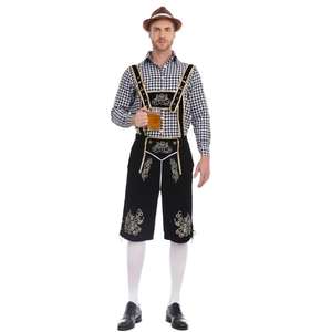 Lederhosen para hombre del Oktoberfest alemán – Traje tradicional bávaro para el festival de la cerveza con tirantes ajustables - Product Image 3