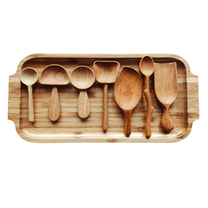 Classic Wooden <b>Spoon</b> flower shape Natural Wood Handle Eco-Friendly Non-Toxic for Cooking Stirring Party Food <b>Serving</b> Vietnam - Product Image 1