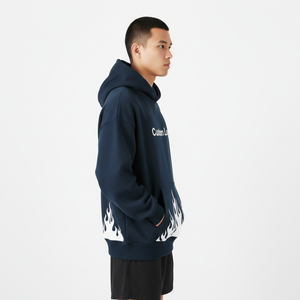 Sudadera con Capucha de Alta Calidad para Hombre, Estilo Vintage, Oversize, con Parches, de Felpa Francesa de Algodón de 500 g/m², para Invierno, Marca Slider Sports - Product Image 3