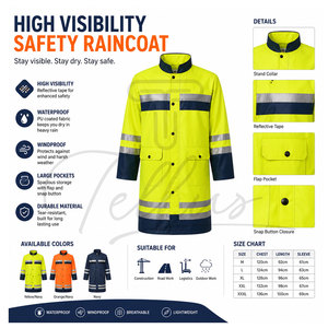 <b>Men</b> Rain Winter Coat Outdoor Use Low MOQ Private Label <b>Men</b> Rain Coat New Design <b>Men</b> Rain Coat Custom Long Hooded <b>Raincoat</b> - Product Image 6