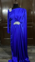Tendances CP : Robe longue en soie Kaftan grande taille, dernier design, style Dubaï/Pakistan, idéale pour mariage/fête, longueur personnalisable