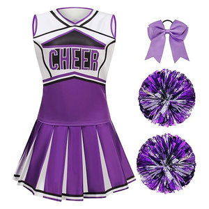 Costume de Cheerleader pour Femme, Tenue de Cheerleading, Uniforme Scolaire, Déguisement de Fête d'Halloween pour Adulte, Robe Sportive Sexy, Cosplay Fantaisie pour Jeu - Product Image 1