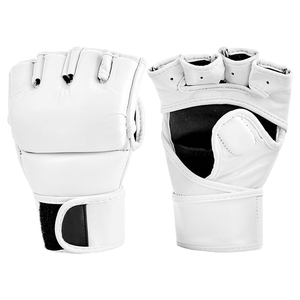 Gants d'entraînement en PU à demi-doigts avec sangle de poignet réglable à scratch, légers pour la boxe et le MMA, unisexe - Product Image 1