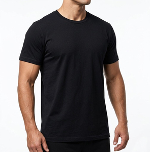 เสื้อยืดลำลองคอกลมแขนสั้นสีดำสำหรับผู้ชาย ผ้าโพลีเอสเตอร์ 100% ทรงหลวม สีพื้น เป็นมิตรกับสิ่งแวดล้อม ระบายอากาศได้ดี INTENTION SPORTS - Product Image 5