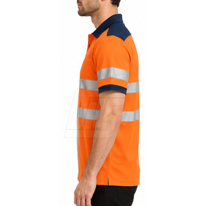 <b>Men</b> Workwear Polo <b>Shirts</b> Short Sleeve Collared Tops Breathable Fabric Comfortable Fit <b>For</b> Office Staff Daily <b>Work</b> Apparel - Product Image 6