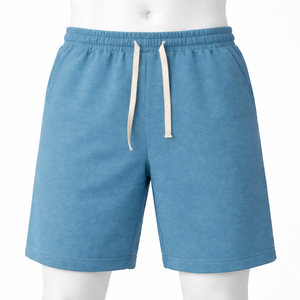 Pantalones cortos deportivos de algodón para hombre, transpirables, holgados, con cordón, cintura elástica, pantalones cortos para correr y hacer ejercicio en el gimnasio con bolsillos - Product Image 6