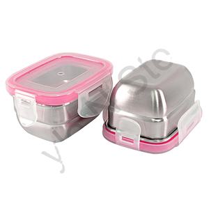 Lonchera Ecológica de Acero Inoxidable, Recipiente Rectangular para Almacenamiento de Alimentos a Granel, Juego de 2 Piezas - Product Image 1