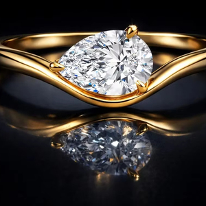 Luxury Rose Cut Bezel Setting Rose Gold Stackable Solitaire Diamond Anniversary <b>Ring</b> - Product Image 2
