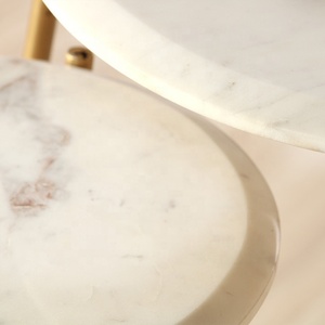 <b>Marble</b> Top Metal Nesting Side <b>Table</b> Room Modern Round Made in India Top All Office Home Room Restaurant Super Market 2023 Best - Product Image 3