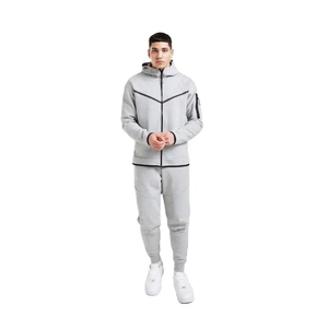 Conjunto Deportivo de Invierno para Hombre al por Mayor, Sudadera con Capucha de Felpa, Pantalones Deportivos, 2 Piezas, Ropa Deportiva Informal, 100% Algodón, Precio Económico - Product Image 3