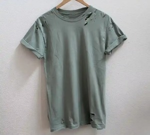 เสื้อยืดฮิปฮอปผู้ชายไซส์ใหญ่ ผ้าถัก ระบายอากาศได้ดี ผ้าฝ้าย 100% ลุคทำสีซีดสไตล์วินเทจ ทรงโอเวอร์ไซส์ สตรีทแวร์ - Product Image 4